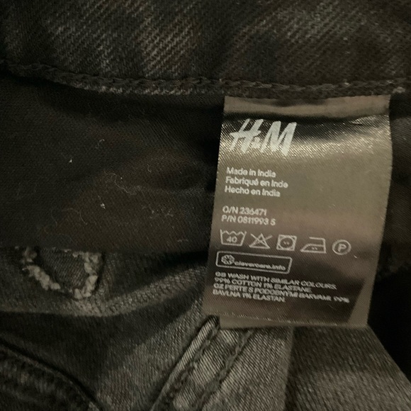 H&M No. 2 Essentials Jeans Black Wash Denim Regular Fit Men’s Size 29/32 - Picture 10 of 13